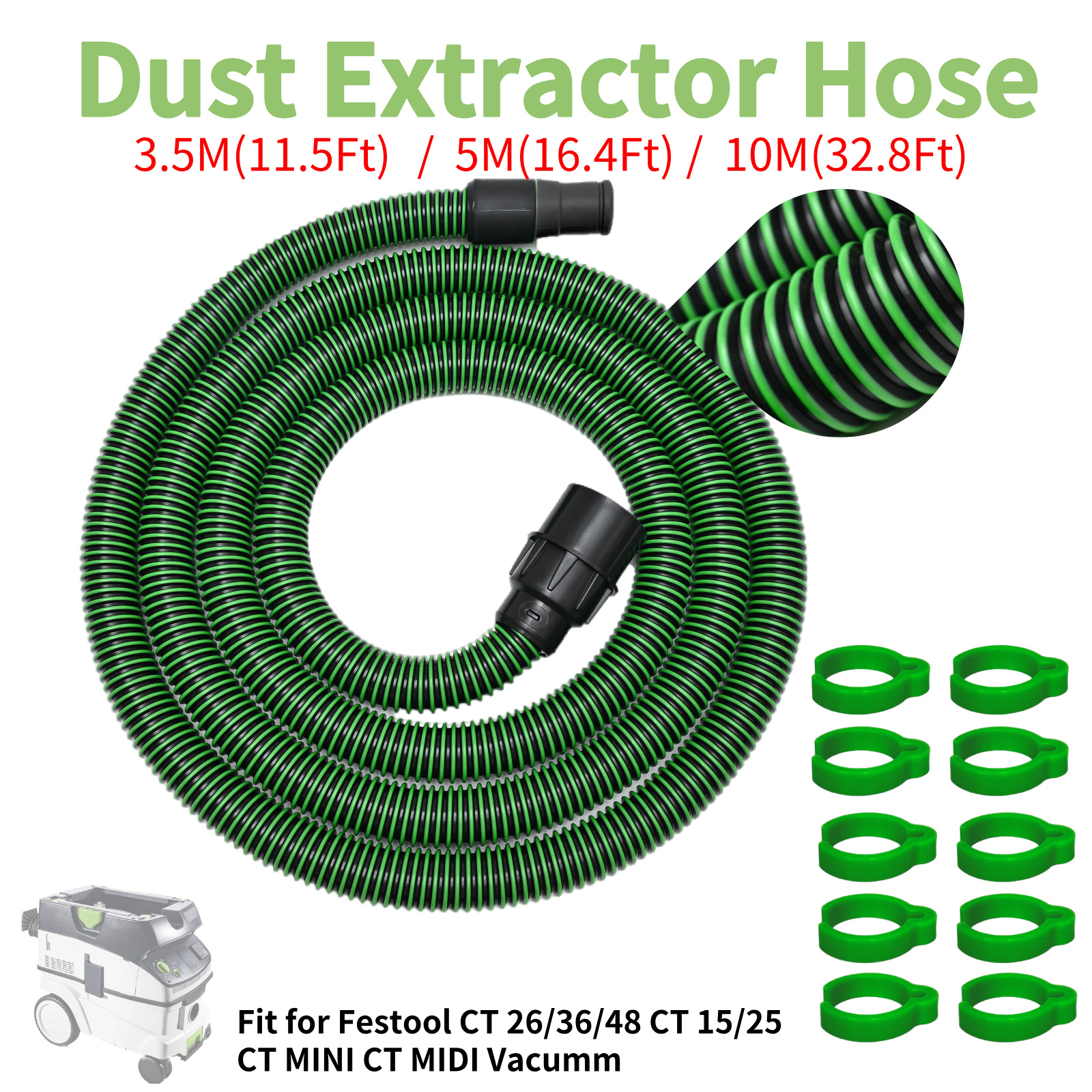 Vacuum Cleaner Power Tools - Dust Extractor Hose D27/32x3.5M For Festool