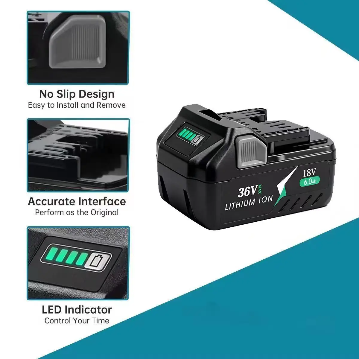 New 18V 36V 6.0Ah For HiKOKI H - Power Tools Hikoki のレビューと価格